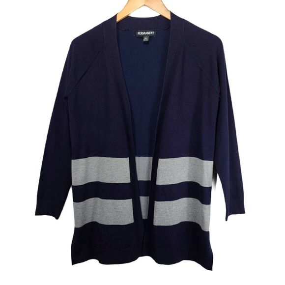 Permanent Blue and Grey Long Cardigan - Picture 1 of 10